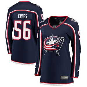 Women's Tommy Cross Columbus Blue Jackets Breakaway Home Jersey - Navy