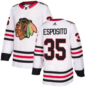 Women's Tony Esposito Chicago Blackhawks Authentic Away Jersey - White