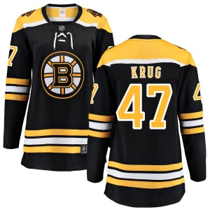 Women's Torey Krug Boston Bruins Home Breakaway Jersey - Black