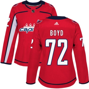 Women's Travis Boyd Washington Capitals Authentic Home Jersey - Red