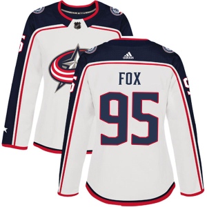 Women's Trent Fox Columbus Blue Jackets Authentic Away Jersey - White