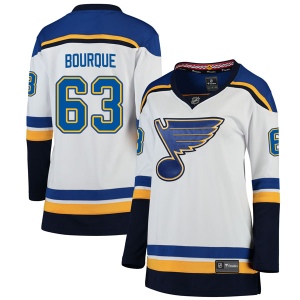 Women's Trenton Bourque St. Louis Blues Breakaway Away Jersey - White