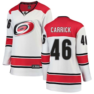 Women's Trevor Carrick Carolina Hurricanes Breakaway Away Jersey - White