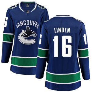 Women's Trevor Linden Vancouver Canucks Home Breakaway Jersey - Blue