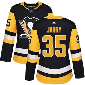 Women's Tristan Jarry Pittsburgh Penguins Authentic Home Jersey - Black