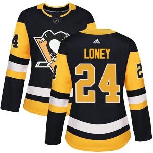 Women's Troy Loney Pittsburgh Penguins Authentic Home Jersey - Black