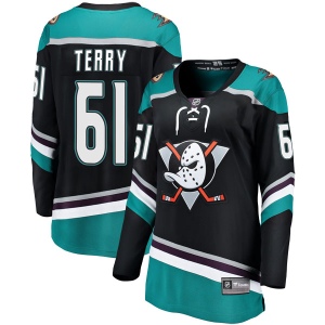 Women's Troy Terry Anaheim Ducks Breakaway Alternate Jersey - Black