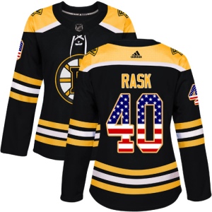 Women's Tuukka Rask Boston Bruins Authentic USA Flag Fashion Jersey - Black