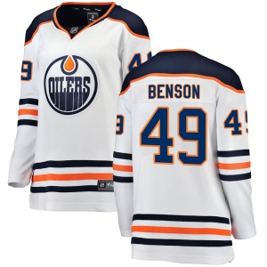 Women's Tyler Benson Edmonton Oilers Authentic Away Breakaway Jersey - White