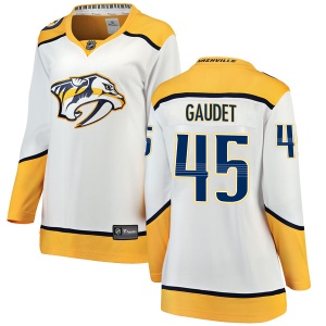 Women's Tyler Gaudet Nashville Predators Breakaway Away Jersey - White