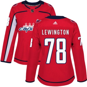 Women's Tyler Lewington Washington Capitals Authentic Home Jersey - Red