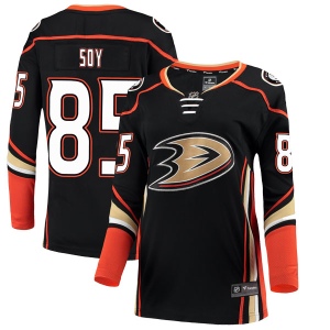 Women's Tyler Soy Anaheim Ducks Authentic Home Jersey - Black