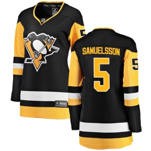 Women's Ulf Samuelsson Pittsburgh Penguins Breakaway Home Jersey - Black