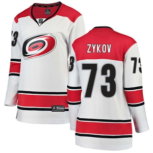 Women's Valentin Zykov Carolina Hurricanes Breakaway Away Jersey - White