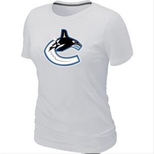 Women's Vancouver Canucks Big & Tall Logo T-Shirt - - White