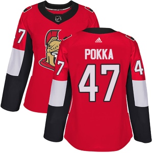 Women's Ville Pokka Ottawa Senators Authentic Home Jersey - Red