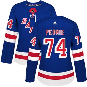 Women's Vince Pedrie New York Rangers Authentic Home Jersey - Royal Blue