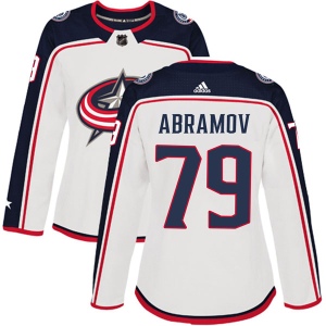 Women's Vitaly Abramov Columbus Blue Jackets Authentic Away Jersey - White