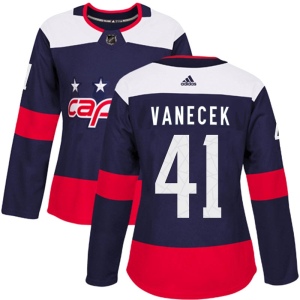 Women's Vitek Vanecek Washington Capitals Authentic 2018 Stadium Series Jersey - Navy Blue