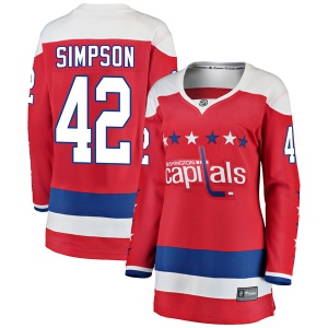 Women's Wayne Simpson Washington Capitals Breakaway Alternate Jersey - Red