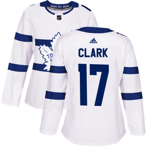 Women's Wendel Clark Toronto Maple Leafs Authentic 2018 Stadium Series Jersey - White