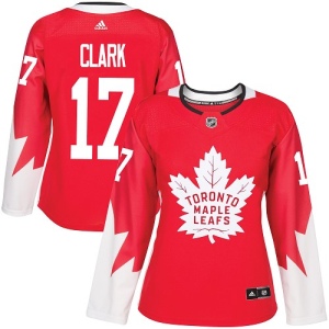 Women's Wendel Clark Toronto Maple Leafs Authentic Alternate Jersey - Red