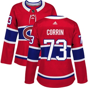 Women's William Corrin Montreal Canadiens Authentic Home Jersey - Red