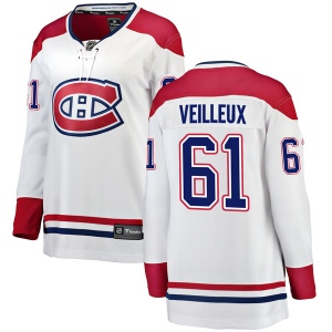 Women's Yannick Veilleux Montreal Canadiens Breakaway Away Jersey - White