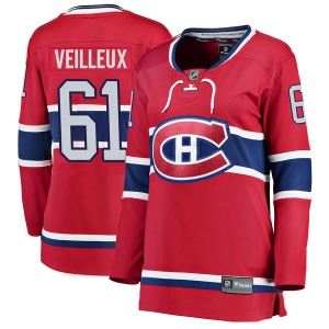 Women's Yannick Veilleux Montreal Canadiens Breakaway Home Jersey - Red