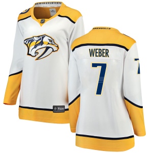 Women's Yannick Weber Nashville Predators Breakaway Away Jersey - White