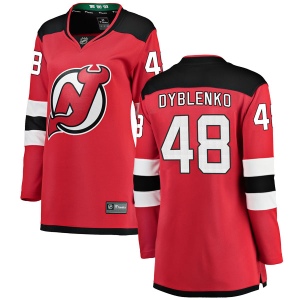 Women's Yaroslav Dyblenko New Jersey Devils Breakaway Home Jersey - Red