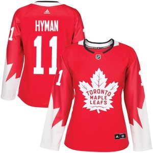 Women's Zach Hyman Toronto Maple Leafs Authentic Alternate Jersey - Red