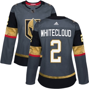 Women's Zach Whitecloud Vegas Golden Knights Authentic Gray Home Jersey - Gold