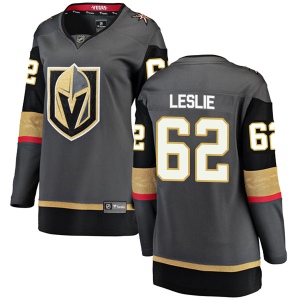 Women's Zachary Leslie Vegas Golden Knights Breakaway Black Home Jersey - Gold