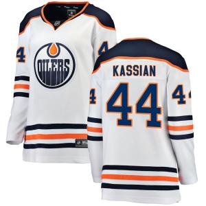 Women's Zack Kassian Edmonton Oilers Authentic Away Breakaway Jersey - White