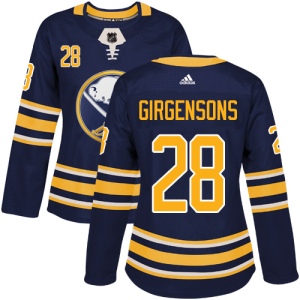 Women's Zemgus Girgensons Buffalo Sabres Authentic Home Jersey - Navy Blue