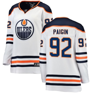 Women's Ziyat Paigin Edmonton Oilers Authentic Away Breakaway Jersey - White