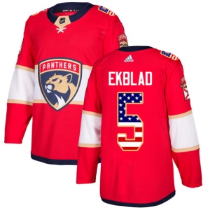 Youth Aaron Ekblad Florida Panthers Authentic USA Flag Fashion Jersey - Red