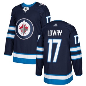 Youth Adam Lowry Winnipeg Jets Authentic Home Jersey - Navy Blue