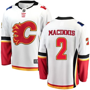 Youth Al MacInnis Calgary Flames Breakaway Away Jersey - White