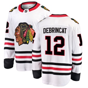 Youth Alex DeBrincat Chicago Blackhawks Breakaway Away Jersey - White