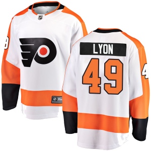 Youth Alex Lyon Philadelphia Flyers Breakaway Away Jersey - White