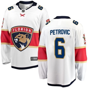 Youth Alex Petrovic Florida Panthers Breakaway Away Jersey - White