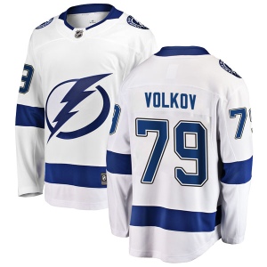 Youth Alexander Volkov Tampa Bay Lightning Breakaway Away Jersey - White