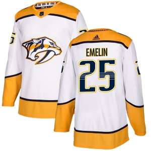 Youth Alexei Emelin Nashville Predators Authentic Away Jersey - White