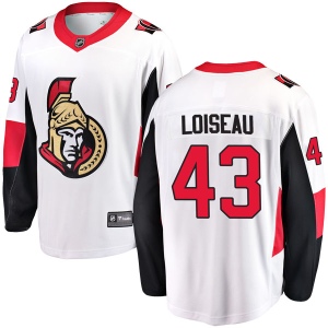 Youth Alexis Loiseau Ottawa Senators Breakaway Away Jersey - White