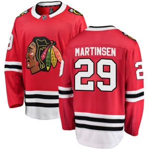 Youth Andreas Martinsen Chicago Blackhawks Breakaway Home Jersey - Red