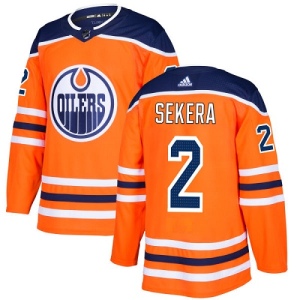 Youth Andrej Sekera Edmonton Oilers Authentic Home Jersey - Orange