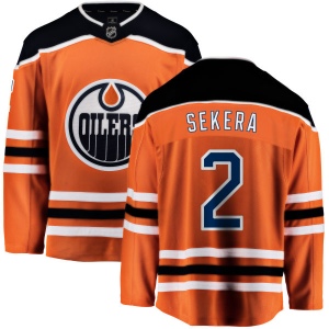 Youth Andrej Sekera Edmonton Oilers Home Breakaway Jersey - Orange