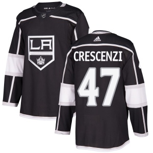 Youth Andrew Crescenzi Los Angeles Kings Authentic Home Jersey - Black